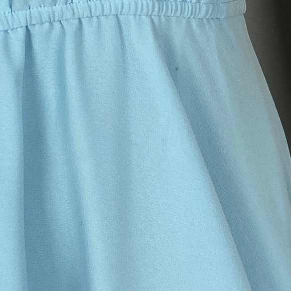 HAUTE HIPPIE BLUE HALTER HIGH-LOW MAXI DRESS - Picture 4 of 9